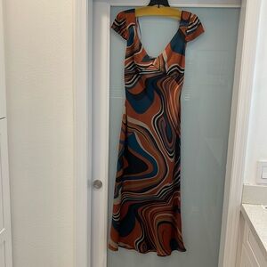 Zara silk midi dress